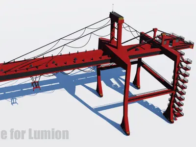 Red Crane for Harbors 3D model