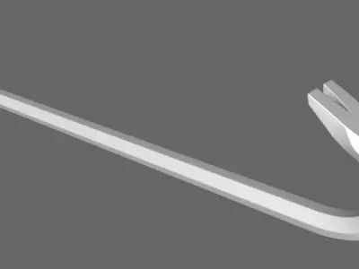 3D Crowbar Game Free low-poly 3D model