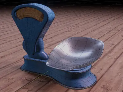 Old vintage scale Low-poly 3D model