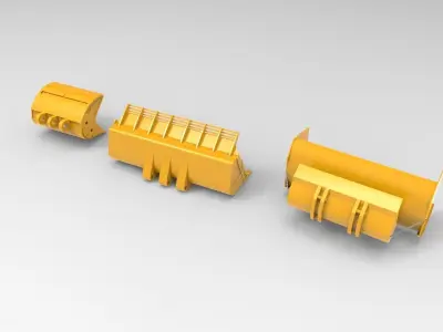 Mining Loader and Snow loader 3D model