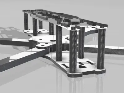 Racing FPV Drone Frame 2 3D Printable 3D print model