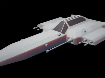 Low poly military airplane Low-poly 3D model