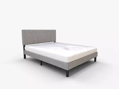 Novilla King Bed Frame and Headboard 3D model