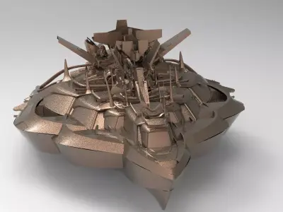 Cruise ship Advanced 8b 3D model