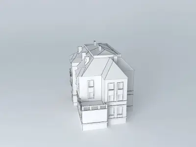 Old house in industrial district Free 3D model