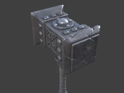 Viking Heavy Hammer Low-poly 3D model