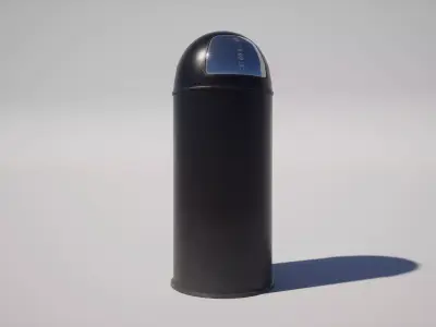  Trash Push Can Low-poly 3D model