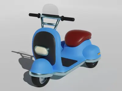 Two difference Scooters for games Low-poly 3D model