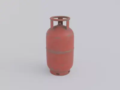 Gas Cylinder Low-poly 3D model shop