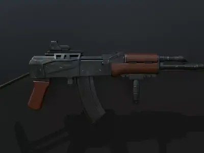 AK47 Customizable Low-poly 3D model