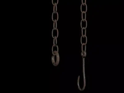 Rusty Chain Low-poly 3D model