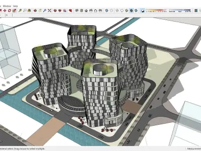Sketchup Residential Complex A5 3D model