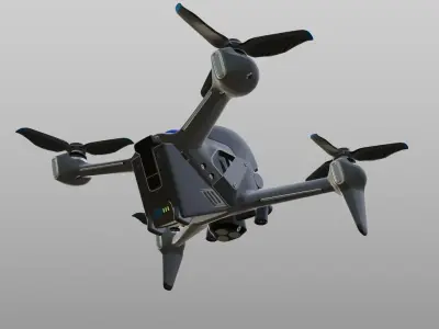 Carbon Fiber Drone 3D model