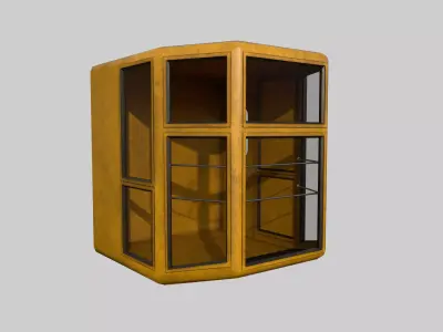 Industrial Crane Cabin Low-poly 3D model