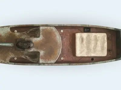 RC fishing boat 3D print model