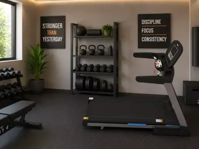 Modern Fitness Treadmill Machine Model 3D model