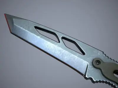 Knife High Tech 2 Low-poly 3D model