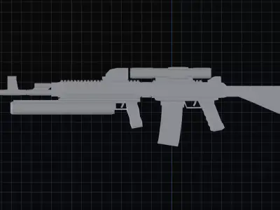 AR-25 ak - rifle Low-poly 3D model