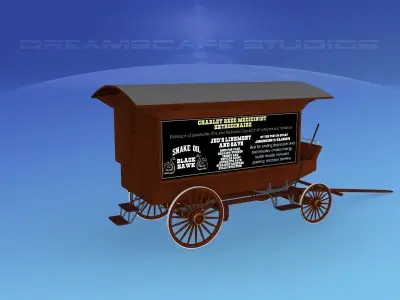 Medicine Wagon 1880s 3D model
