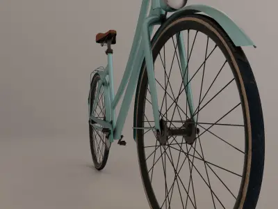 bike for the city blue 3D model