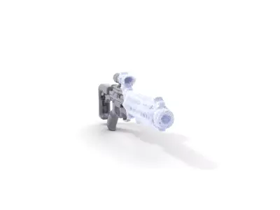 Tactical Black Rifle model pack Low-poly 3D model
