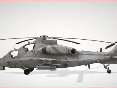 wz 10 helicopter attack  3D model