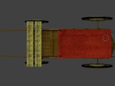 CART 002 Low-poly 3D model