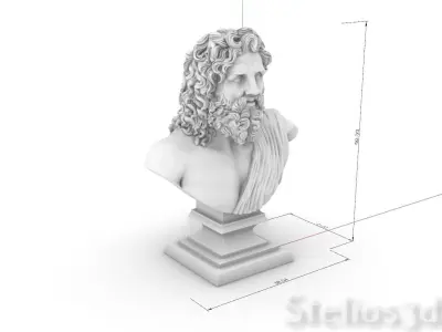zeus bust  3D print model