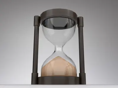 Hourglass with sand in it Low-poly 3D model