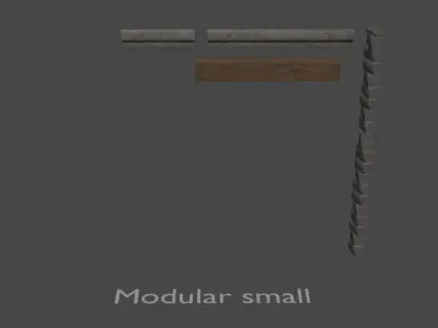 Sighiskor Village - Church Modular Props Low-poly 3D model
