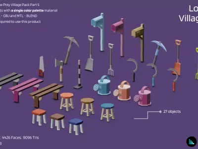Low Poly Village Pack - Part 5 Low-poly 3D model