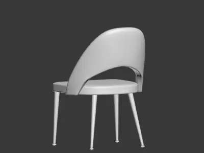 Modern Modrest Gloria Blue Antique Brass Dining Chair 3D model