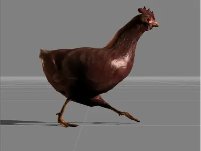hen v1 Low-poly 3D model