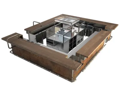 Big Industrial Counter 3D model