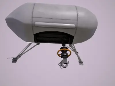 Helicopter Hoist Low-poly 3D model
