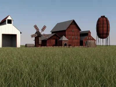 Farm Kit Low-poly 3D model