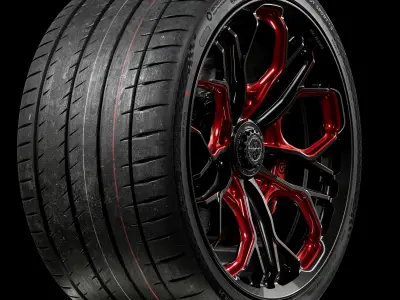 Michelin Pilot Sport 4S 355 25 ZR21 107Y NEW 3D model