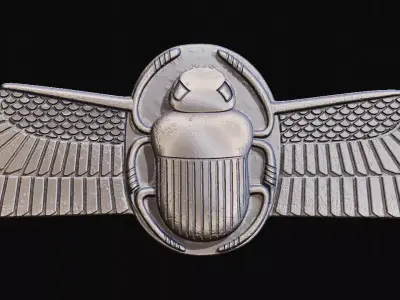 Egyptian Scarab Beetle for CNC Router and 3D print model