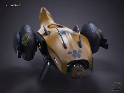 Sci-Fi Drone Free low-poly 3D model purchase
