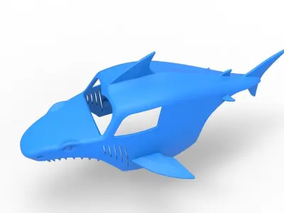 Shark shell for monster truck Scale 1 to 25 3D print model