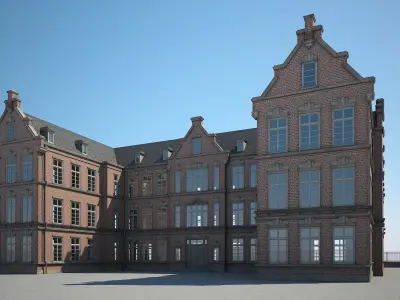 Brick Building 3D model purchase