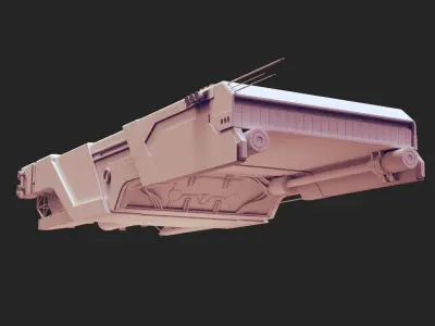 Spaceship cargo 3D model by sergeym