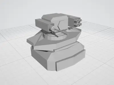 Blender Turret Introduction 3D model