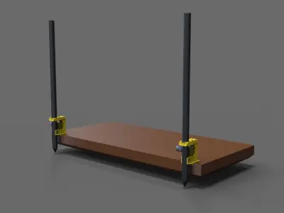 Type A anchor post for work platform or pontoon 3D print model