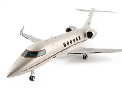 Luxury Business Jet Model Pack with Elegant Features Low-poly 3D model