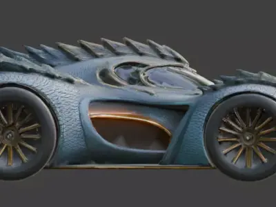 Mythic Dragon Hypercar 3D Model Low-poly 3D model