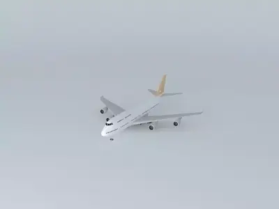 Plane in Viracopos 3D model 5