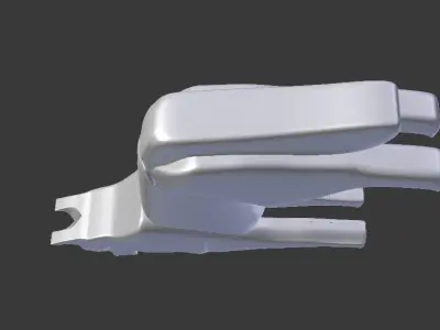 Husky metal bracket Free low-poly 3D model