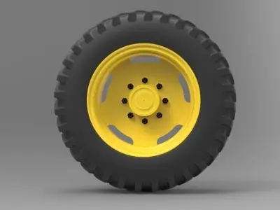 Tractor wheel 3D model by 3DTechDesign