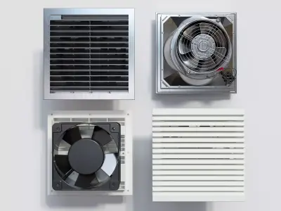  Air outlet central air conditioning grille  exhaust fan 3D model